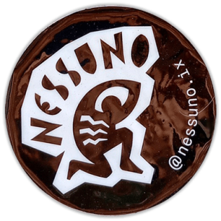 Nessuno wanted street sticker spotted in Prague in 2025