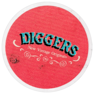 Diggers wanted street sticker spotted in Bangkok in 2025