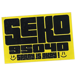 Seko wanted street sticker spotted in Bangkok in 2025