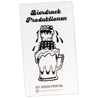 Bierdruck Produktionen wanted street sticker spotted in Prague in 2025