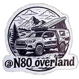 N80 overland wanted sticker spotted in Prague in 2025
