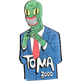Toma 3000 wanted sticker spotted in Bangkok in 2025