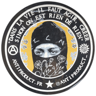 Antiproduct wanted street sticker spotted in Bangkok in 2025
