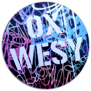 Ox Wesy wanted sticker spotted in Prague in 2025