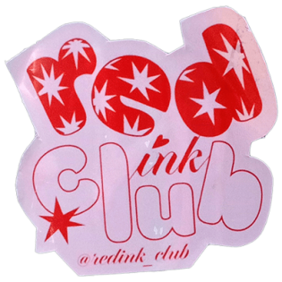 Red ink Club wnted sticker spotted in Prague in 2025.