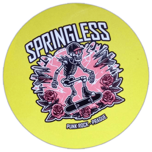 Springless wanted sticker spotted in Prague in 2025.