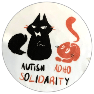Autism ADHD Solidarity wanted sticker spotted in Tartu in 2024