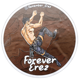 Rememeber Erez waned sticker spotted in Bangkok in 2025