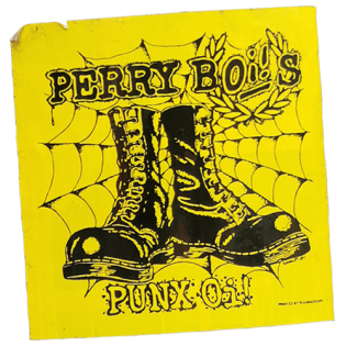 Perry Boi's wanted sticker spotted in Bangkok in 2025