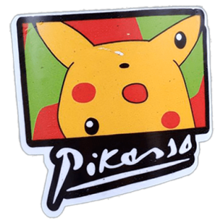 Pikasso wanted sticker spotted in Prešov in 2025