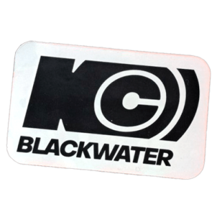 KC Blackwater wanted sticker spotted in Prague in 2025