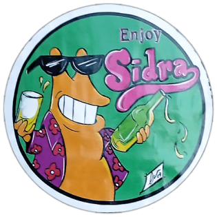 Enjoy Sidra wanted sticker spotted in Edinburgh in 2025