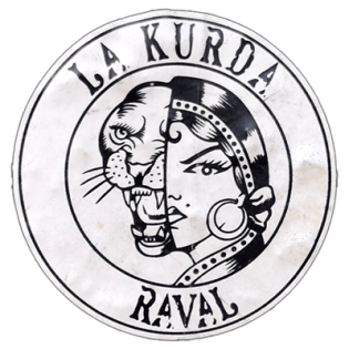 La Kurda Raval wanted sticker spotted in Bangkok in 2025