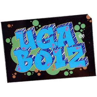 UGA BOIZ wanted sticker spotted in Prague in 2025