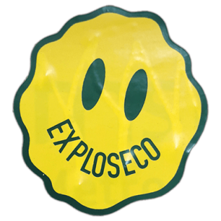 Exploseco wanted sticker spotted in Bangkok in 2025