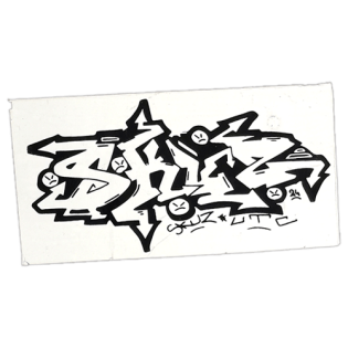 Skuz wanted sticker spotted in Bangkok in 2025