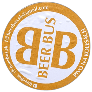 Beer Bus wanted sticker spotted in Presov in 2025