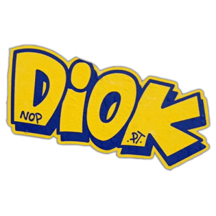 Diok wanted sticker spotted in Porto in 2025