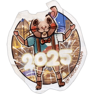 Tattoo Nanami wanted sticker spotted in Prague in 2025