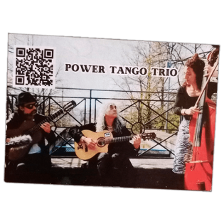 Power Tango Trio wanted sticker spotted in Prague in 2025