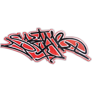 Graffiti tag wanted sticker spotted in Prešov in 2025