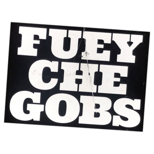FUEY CHE GOBS wanted sticker spotted in Bangkok in 2025