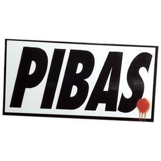 Pibas wanted sticker spotted in Prague in 2023