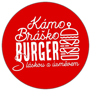 Kámo, Bráško burger wanted sticker spotted in Prague in 2026