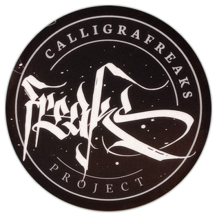 Calligrafreaks project wanted sticker spotted in Prague in 2026