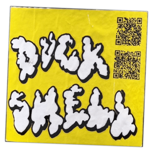 Duck Shell wanted sticker spotted in Prague in 2026