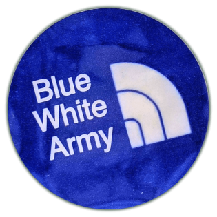 Blue White Army wanted sticker spotted in Prague in 2026