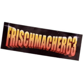 Frischmacher63 sticker spotted in Prague in 2026