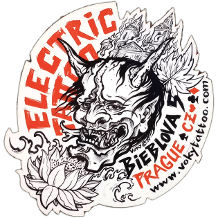 Voky Tattoo sticker spotted in Prague in 2026