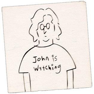 John is Watching sticker spotted in Prague in 2026