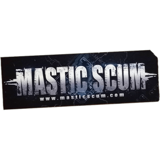 Mastic Scum sticker spotted in Prague in 2026