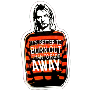 Kurt Cobain sticker spotted in Ireland in 2026