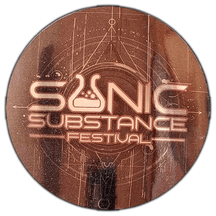 Sonic substance festival sticker spotted in Prague in 2026