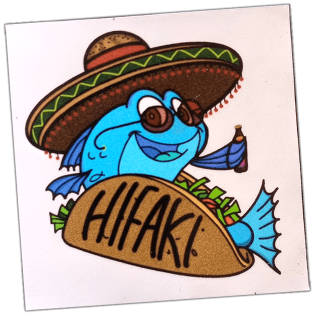 Hifaki sticker spotted in Prague in 2026
