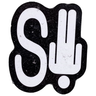 S sticker spotted in Prague in 2026