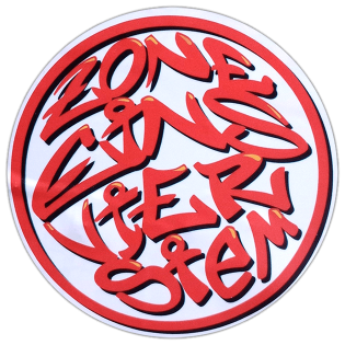 Zone Eins Vier Stem sticker spotted in Prague in 2026