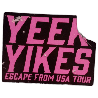 YEEK YIKES sticker spotted in Prague in 2026