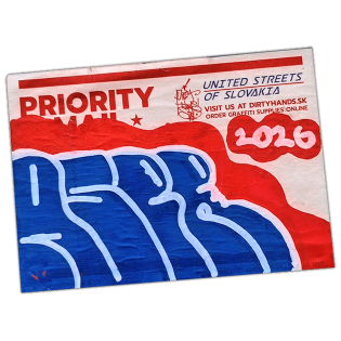 Unknown Graffiti sticker spotted in Prešov in 2026